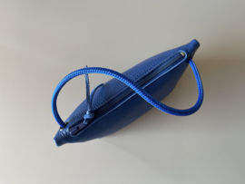 CORD pouch / bag - navy leather & cord