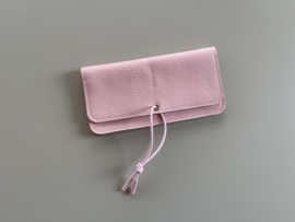 KNOT wallet wide - cotton candy leather & elastic