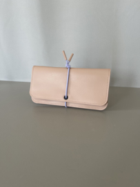 KNOT wallet wide - pale pink leather