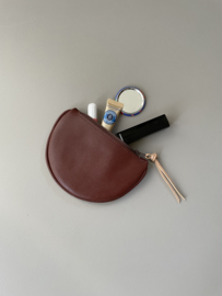 FLAT MOON purse - biscuit leather 