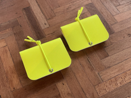 KNOT wallet mini - neon yellow leather