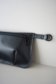 HIP POUCH - black leather