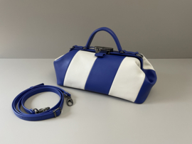 FRAME bag striped - deep blue & off white