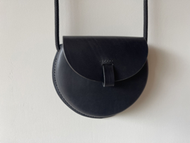 BUBBLE bag - black leather & black cord