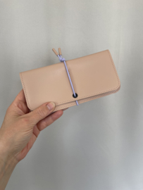 KNOT wallet wide - pale pink leather