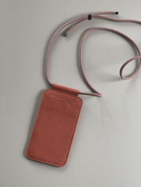 EDGE phone sling - brick leather - cord shoulder strap