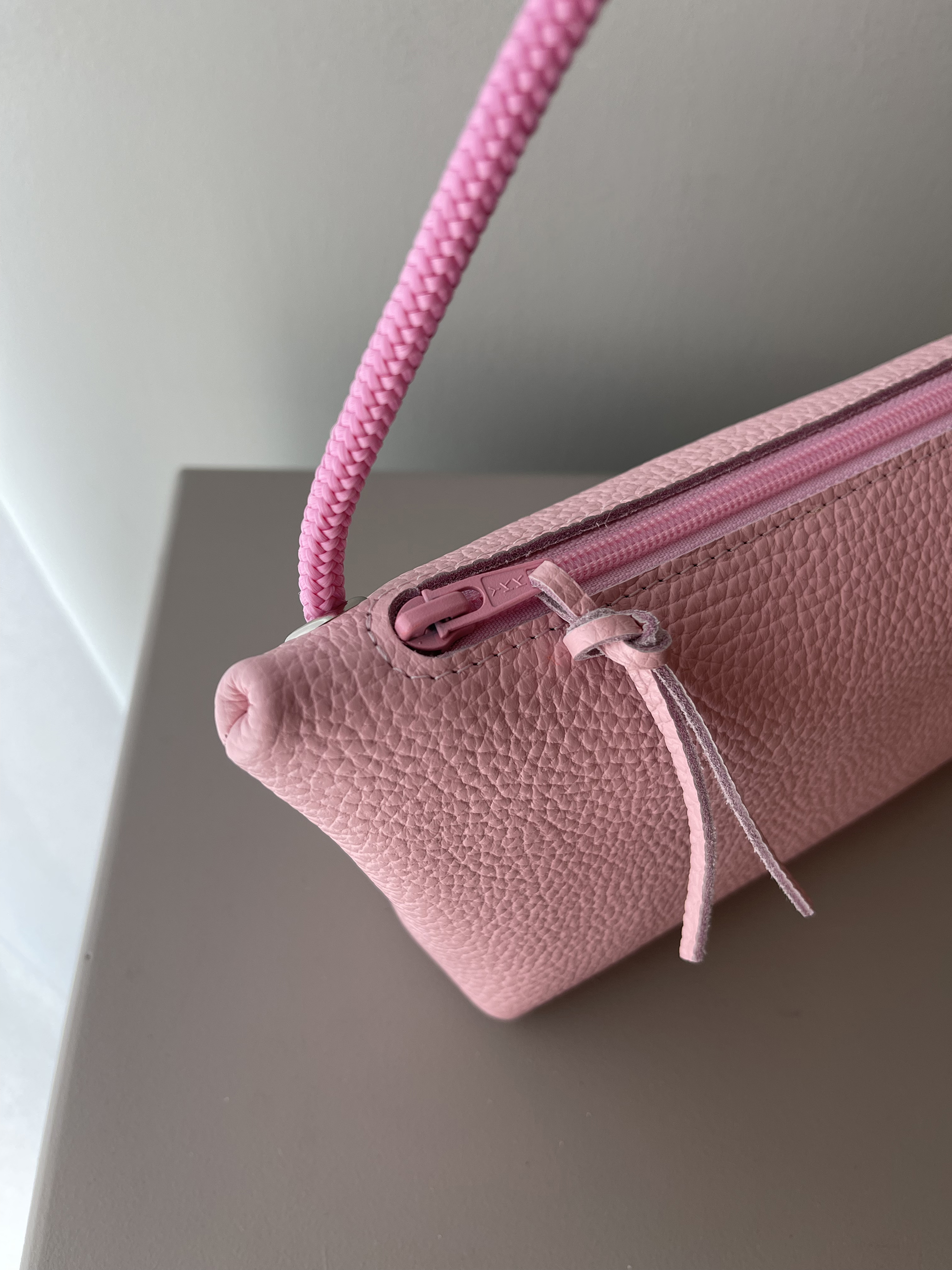 CORD pouch / bag - cotton candy leather