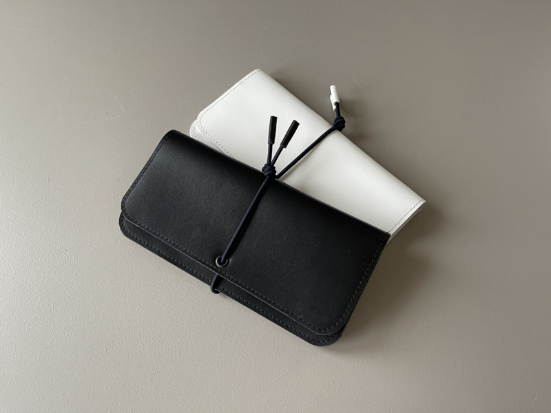 KNOT wallet wide - black leather