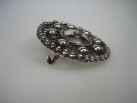 Zilveren Broche bolknopen ca. 1900