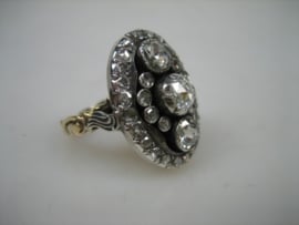 Gouden Princesse ring diamant 14 karaat ring met totaal 1,78 crt  aan diamanten