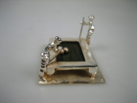 Antiek & Oud Zilveren Miniatuur Biljart Tafel Amsterdam