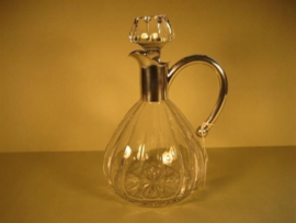 Antieke Wijnkaraf met Zilver bewerking Art - Deco ca.1922