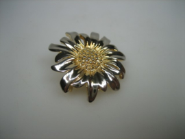 Broche Zonne Bloem Onedel metaal ca.1952