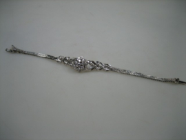 Briljanten witgouden armband met top Briljanten uit ca. 1952