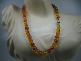 Antieke Amber collier kettingen met goud op zilver sluiting uit ons eigen atelier