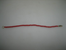 Antieke Bloedkoralen Baby Armbandje met gouden Cartier sluiting