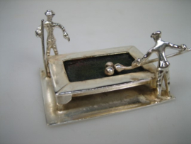 Antiek & Oud Zilveren Miniatuur Biljart Tafel Amsterdam