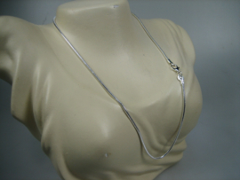 Slangen collier zilver uit eigen import Italié nieuw