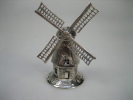 Zilveren Miniatuur Poldermolen Schoonhoven uit ca. 1980