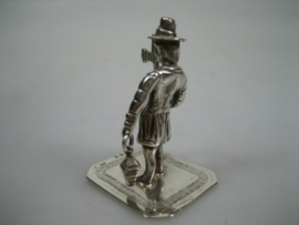 Miniatuur Zilver Stadwachter met Lans en Lamp uit ca. 1963