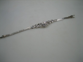 Briljanten witgouden armband met top Briljanten uit ca. 1952