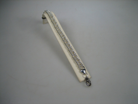 Gourmet zilver schakel armband met karabijn sluiting nieuw