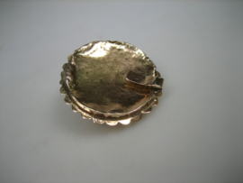 Zeekraal collier met antiek Bloedkoralen hanger met 14 karaat gouden Cartier sluiting