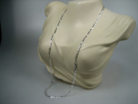Zilveren figaro schakel ketting met Cartier sluiting nieuw uit eigen import