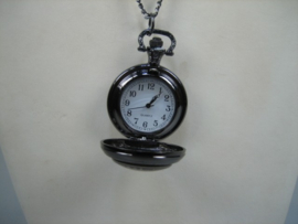 Quartz zakhorloge met ketting en embleem afbeelding van Route 66 motor USA nieuw