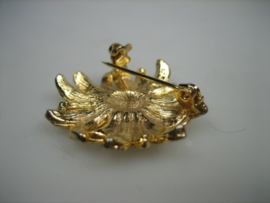 Broche Zonne Bloem Onedel metaal ca.1952