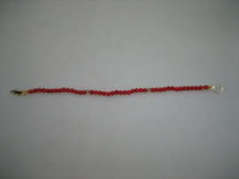 Antieke bloedkoralen Baby armbandje met 14 karaat gouden Cartier sluiting uit ca.1880