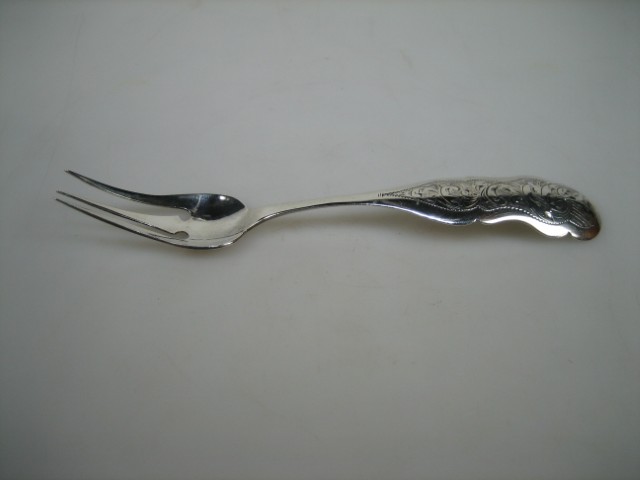 Antiek Zilver Zuurvorkje Biedermeier stijl Enkhuizen ca.1756