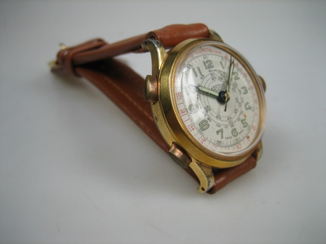 Antiek Swiss Military Massis Horloges Chronograaf uit ca. 1912