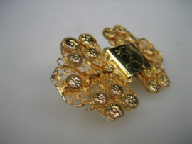 Antieke Gouden 14 karaat Zeeuwse Broche met Brugspeld uit ca. 1900