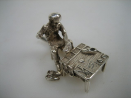 Miniatuur Zilver Schoenmaker | Antiekjuwelier | Antiek & Oud Zilver uit 1964