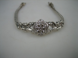 Briljanten witgouden armband met top Briljanten uit ca. 1952