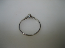 Witgouden 14 krt. Briljant ring 0.03 crt. vvs / tw Nieuw