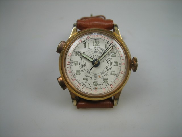 Antiek Swiss Military Massis Horloges Chronograaf uit ca. 1912