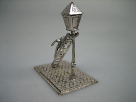 Zilveren lantaarnopsteker Miniatuur uit ca. 1977