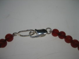 Agaat ketting aflopend met zilver Cartier sluiting eigen import