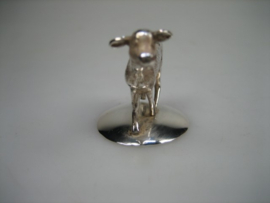 Zilveren Miniatuur Jonge Vaars Koe van ca. 1,5 jaar oud Hooijkaas Schoonhoven uit ca. 1954