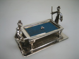 Antiek & Oude Zilveren Miniatuur Biljart Tafel Amsterdam
