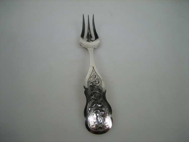 Antiek Zilver Zuurvorkje Biedermeier stijl Enkhuizen ca.1756
