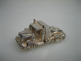 Zilveren Miniatuur Vrachtwagen Trekker USA
