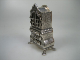 Zilveren Oude Kabinet Porselein Kast Miniatuur uit ca. 1980