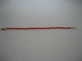 Antieke Bloedkoralen Baby Armbandje met Gouden Cartier sluiting uit ca.1880