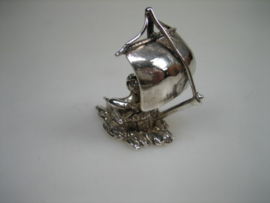 Zilveren oude wastobbe miniatuur uit ca. 1978