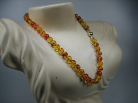 Antieke Amber collier kettingen met goud op zilver sluiting uit ons eigen atelier