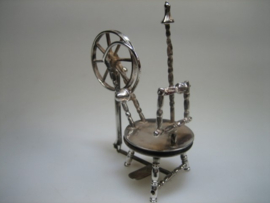 Zilveren Spinnenwiel miniatuur Zilver uit ca. 1980