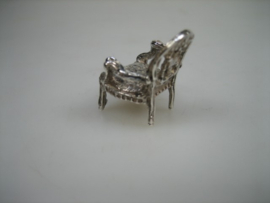 Antiek Zilveren Miniatuurtje Lodewijk Stoeltje uit Engeland ca. 1906